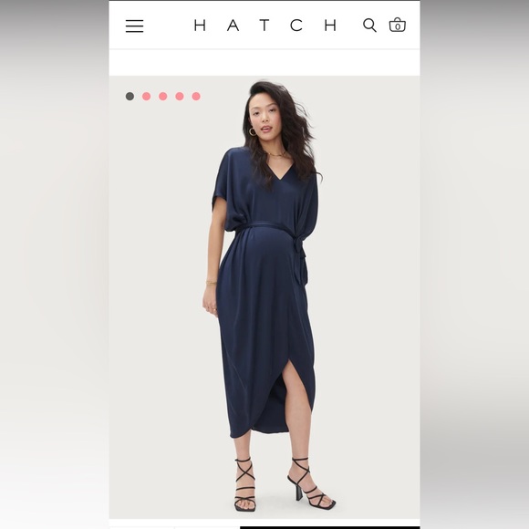 HATCH Collection Navy Riviera Dress O/S Maternity - Picture 1 of 5